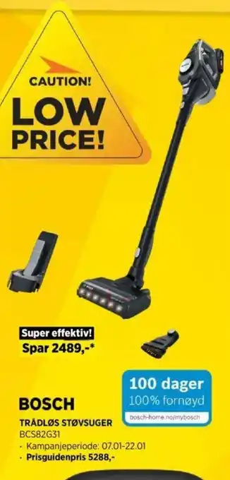 POWER Trådløs Støvsuger BCS82F31 tilbud