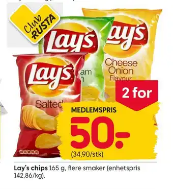 Rusta Lay's chips tilbud