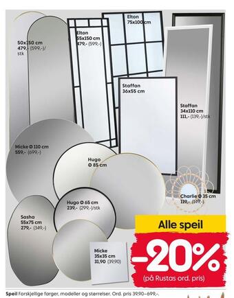 Rusta Speil tilbud