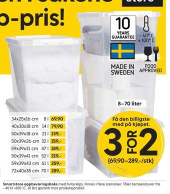 Rusta Smartstore oppbevaringsboks tilbud