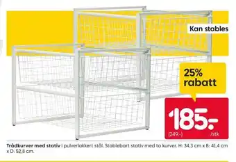 Rusta Trådkurver med stativ tilbud