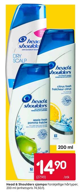 Rusta Head & shoulders sjampo tilbud