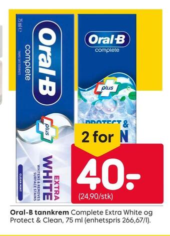 Rusta Oral-b tannkrem tilbud