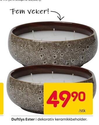 Rusta Duftlys ester tilbud