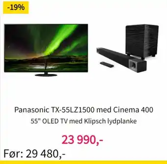 Soundgarden Panasonic TX-55LZ1500 Med Cinema 400 tilbud
