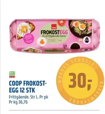 Coop Obs Coop frokost- egg 12 stk tilbud