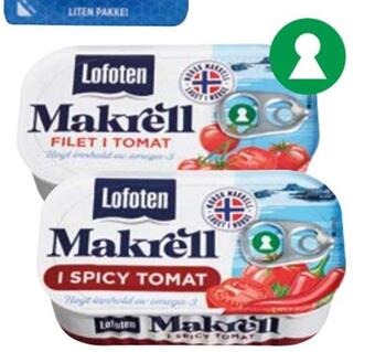 Meny Makrell i tomat tilbud