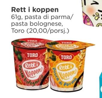 Meny Rett i koppen tilbud