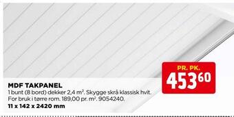 jem & fix Mdf takpanel tilbud