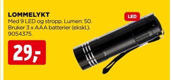 jem & fix Lommelykt tilbud