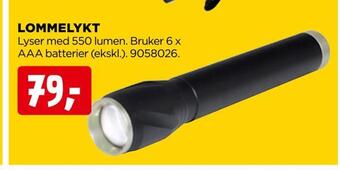 jem & fix Lommelykt tilbud