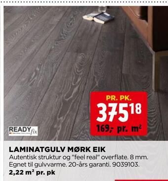 jem & fix Laminatgulv mørk eik tilbud