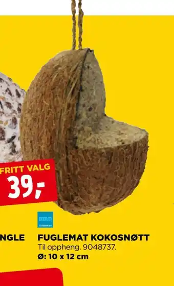 Fuglemat kokosnøtt