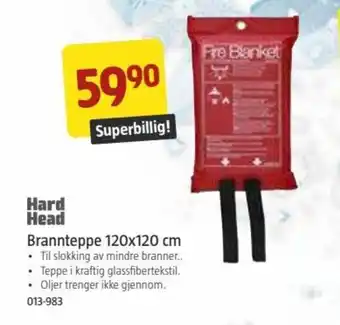 Jula Brannteppe 120x120cm tilbud