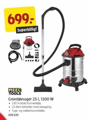 Jula Grovstøvsuger 25 l, 1200 W tilbud