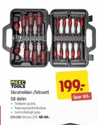 Jula Skrutrekker-/Bitssett 58 deler tilbud