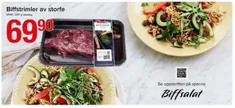Spar Biffstrimler av storfe tilbud