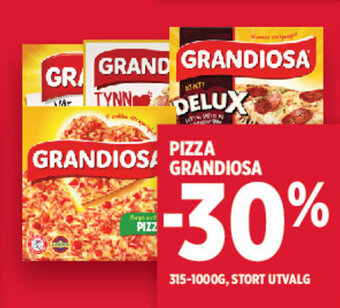 Meny Pizza Grandiosa tilbud