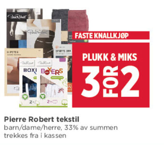Meny Pierre Robert Tekstil tilbud