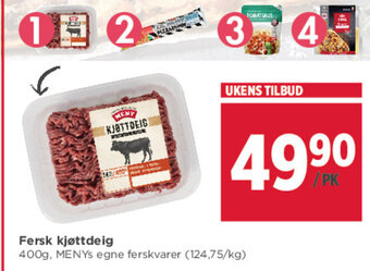Meny Fersk Kjøttdeig tilbud