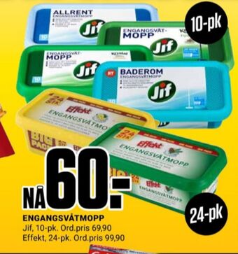 Europris Jif engangsmopp tilbud