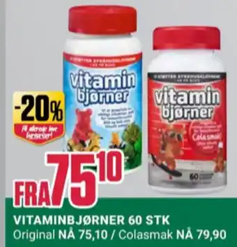 Europris Vitamin bjørner vitamin tilbud