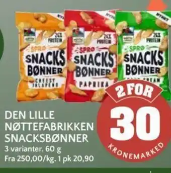 Coop Mega Den Lille Nøttefabrikken Snacksbønner tilbud
