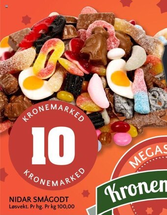 Coop Mega Nidar Smågodt tilbud