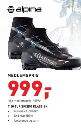 Intersport T10 Tur Skisko Klassisk tilbud
