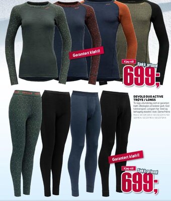 Sport 1 Devold Duo Active Trøye/ Longs tilbud