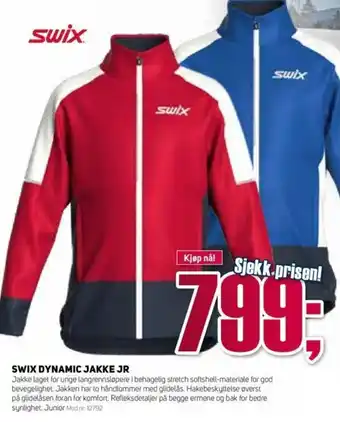 Sport 1 Swix Dynamic Jakke Jr tilbud