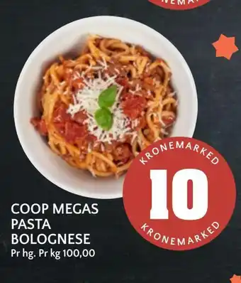 Coop Mega Coop megas pasta bolognese tilbud