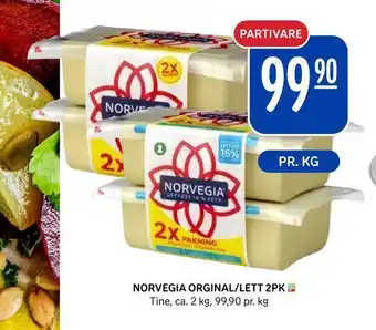 Rema 1000 Norvegia orginal/lett 2pk tilbud