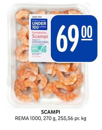Rema 1000 Scampi tilbud