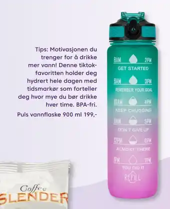VITA Puls vannflaske 900 ml tilbud