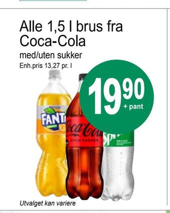 Joker Alle 1,5 l brus fra coca-cola tilbud