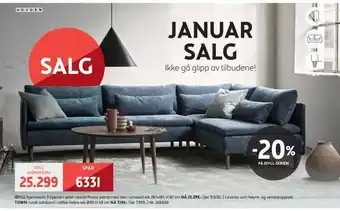 Bohus Idyll hjørnesofa 3-hjørne-1 seter tilbud