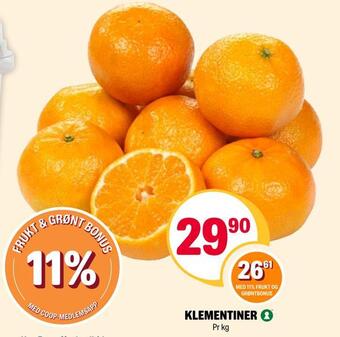 Coop Extra Klementiner tilbud