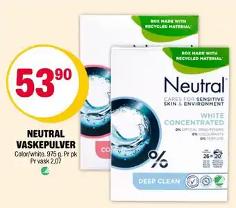 Coop Extra Neutral vaskepulver tilbud