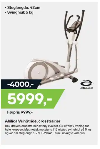 XXL Sport Abilica winstride, crosstrainer tilbud