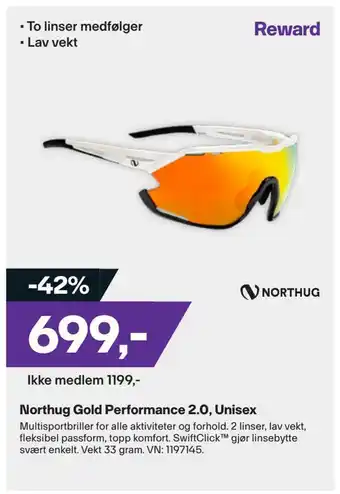XXL Sport Northug gold performance 2,0, unisex tilbud