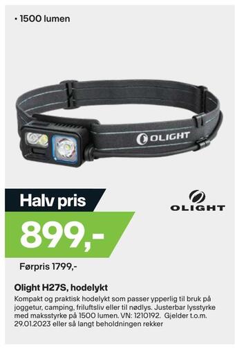 XXL Sport Olight h27s, hodelykt tilbud
