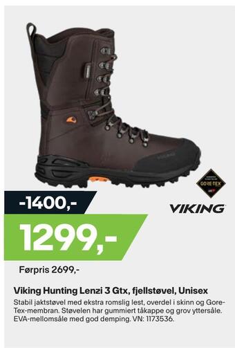 XXL Sport Viking hunting lenzi 3 gtx, fjellstøvel, unisex tilbud