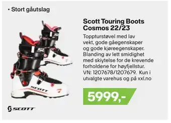 XXL Sport Scott touring boots cosmos 22/23 tilbud