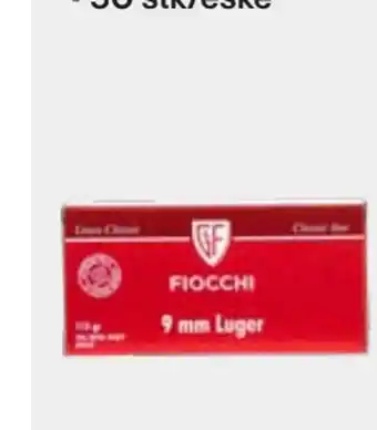 XXL Sport Fiocchi fiocchi 9mm 115 grs fmj, ammunisjon tilbud