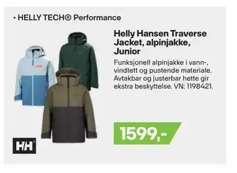 XXL Sport Helly hansen traverse jacket, alpinjakke, junior tilbud