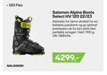 XXL Sport Salomon alpine boots select hv 120 22/23 tilbud
