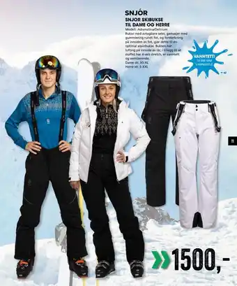 Sport Outlet Snjor skibukse til dame og herre tilbud