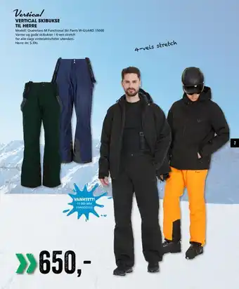 Sport Outlet Vertical skibukse til herre tilbud