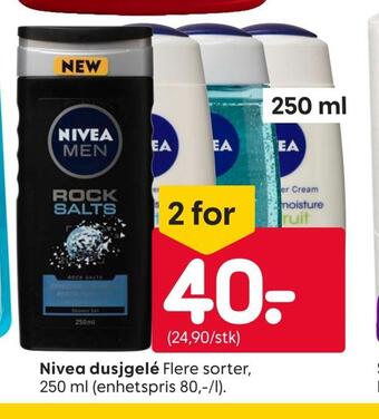 Rusta Nivea dusjgelé tilbud